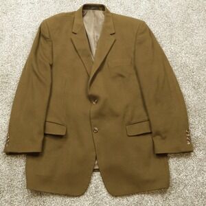 T. Harris London Sport Coat‎ Men's 46L Brown Wool Silk Blend Two Button Jacket